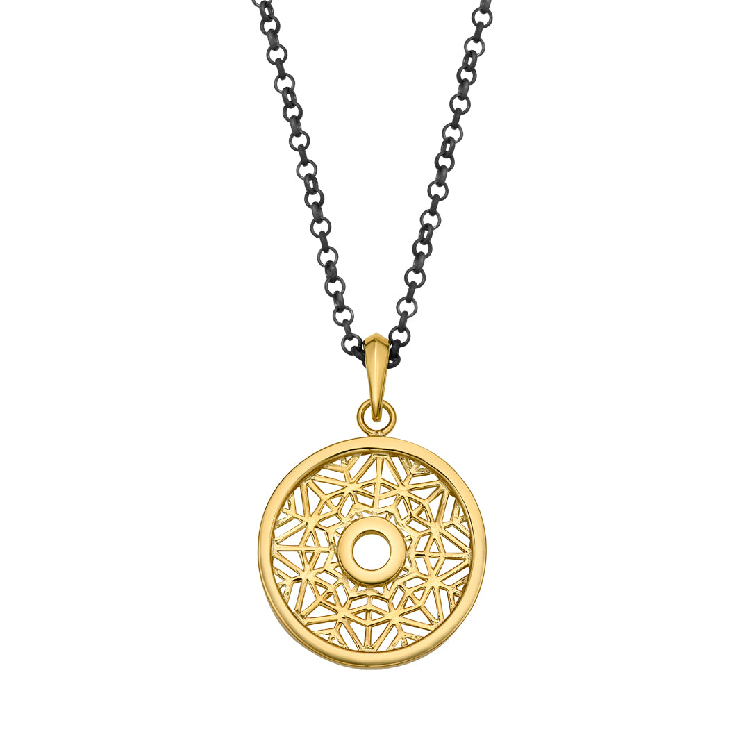 Mixed Metal Circle Necklace – Designed For Joy